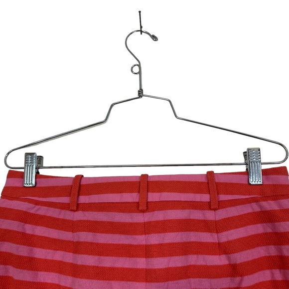 J Crew Factory Striped Mini Skirt Pink Orange 2 - Picture 10 of 15